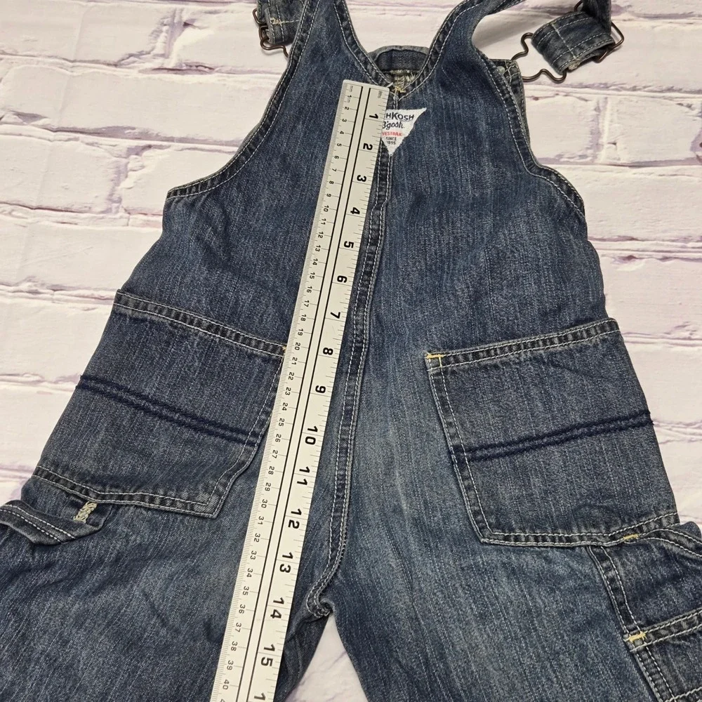 VTG OshKosh B'gosh Toddler 4T Denim Overalls‎ Vestbak Blue Medium Wash Cotton
